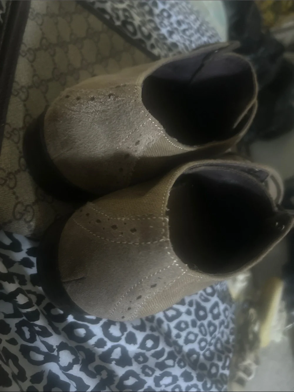 Penguin men Taupe Suede Lace-Up Dress Shoes